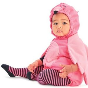 Carters 12 month pink flamingo zip up costume 🦩